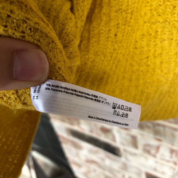 Anthropologie Cropped Knit Kimono Marigold Sweater - Picture 12 of 13